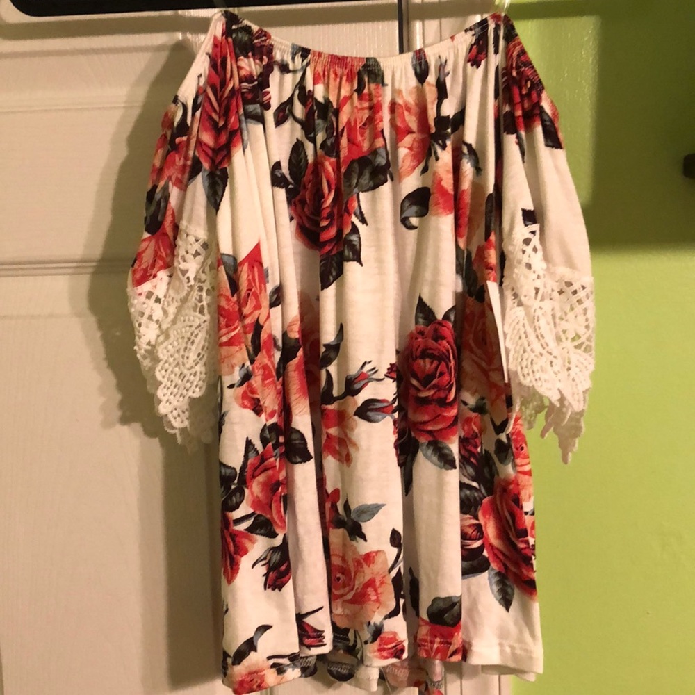 Floral Strapless Top